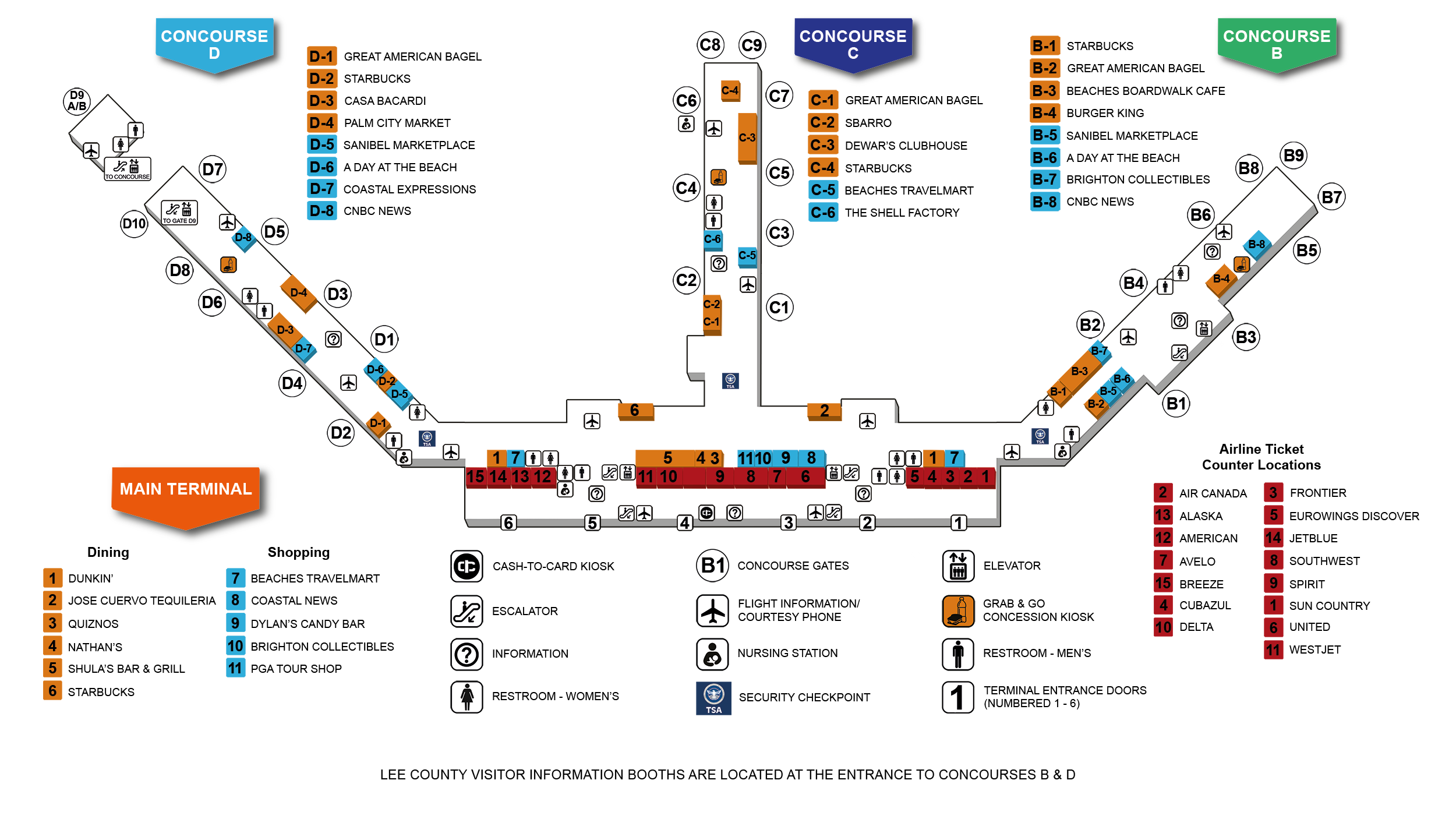 southwest airlines map of airports